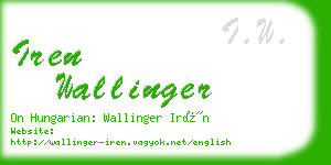 iren wallinger business card